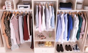organized bedroom closet