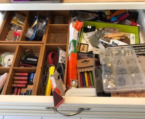 messy junk drawer
